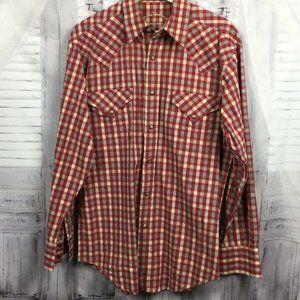 Vintage Pendleton Pearl Snap Plaid Flannel Shirt S